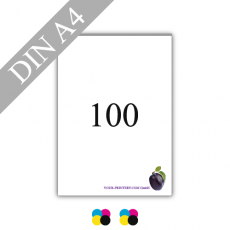 Leimblock | 80g Naturpapier weiss | DIN A4 | 4/4-farbig | 100 Blatt
